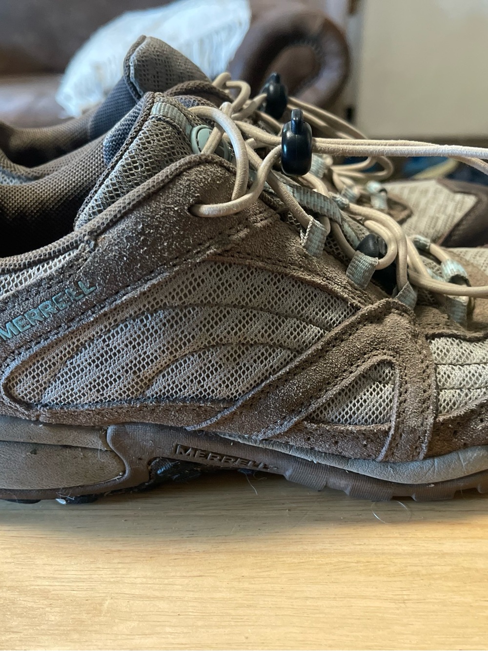Womens Merrell SOREN Sport Lace Up Athletic Shoes Hiking Trail J123849C Taupe 8